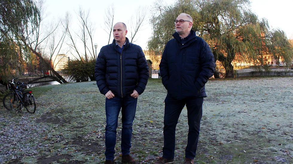 Peter Warma och Magnus Toresand i KFUM vill att Strömsholmem utvecklas till en levande aktivitetsyta.