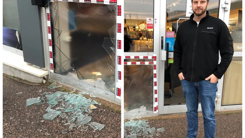Butikschef Johan Carlsson har två dagar i rad blivit kontaktad av vaktbolaget efter inbrott.