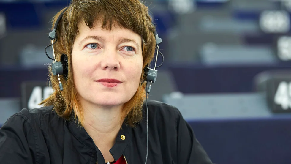 Vänsterpartiets Malin Björk i EU-parlamentet. Arkivfoto.