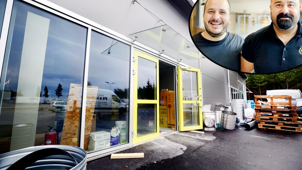– Vi tror starkt på området, logistikparken och närområdet med bland annat Ärla, Barva och Jäder är en bra plats att ha restauranger vid, säger Ali Kanat, till vänster. Till höger kollegan Salih Tas.