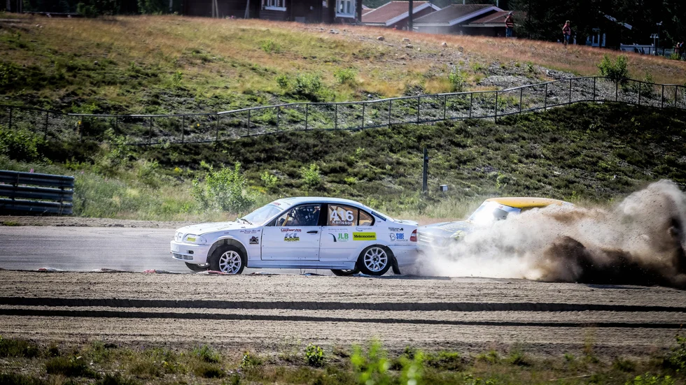 Christian Karlsson, Vimmerby MS, körde nyligen SM i rallycross i Höljes. 