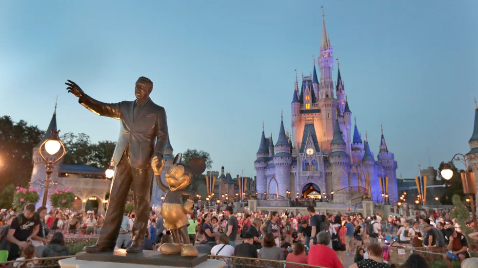 Världens största nöjesfält, Disney World i Florida, öppnar för besökarna efter att ha varit stängt under coronapandemin. Arkivbild.