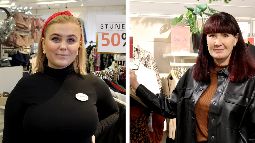 Jennifer Lood på Stuneks (till vänster) och Jessica Wärnström på Downstairs (till höger) vittnar båda om att det varit betydligt färre kunder på annandagen än vanligt. 
