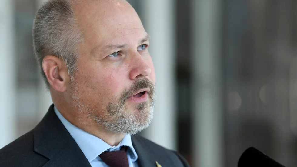 Justitie- och migrationsminister Morgan Johansson (S) syntes besöka mellandagsrean på ett shoppingcenter i Lund i helgen. Arkivbild.