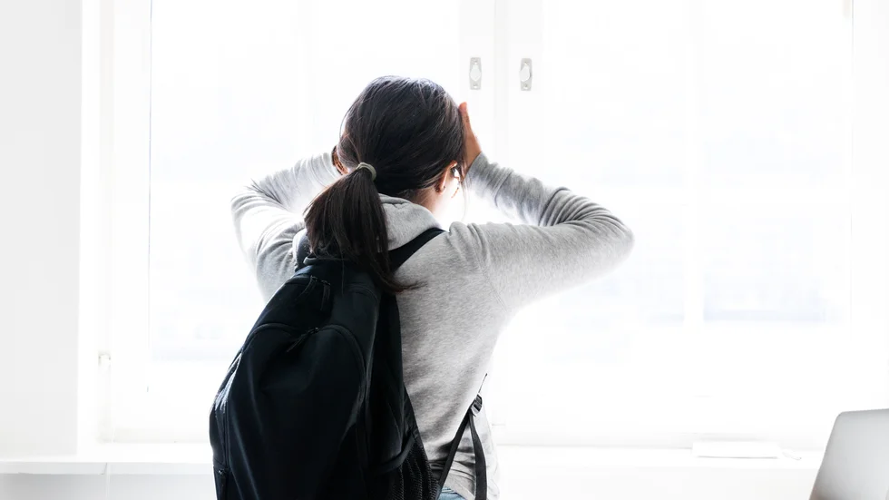 En skolelev i Mjölby blev av med sin ryggsäck efter en rast.