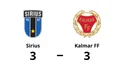 Oavgjort för Sirius hemma mot Kalmar FF