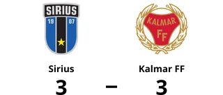 Oavgjort för Sirius hemma mot Kalmar FF