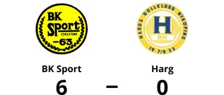 Klar seger för BK Sport mot Harg