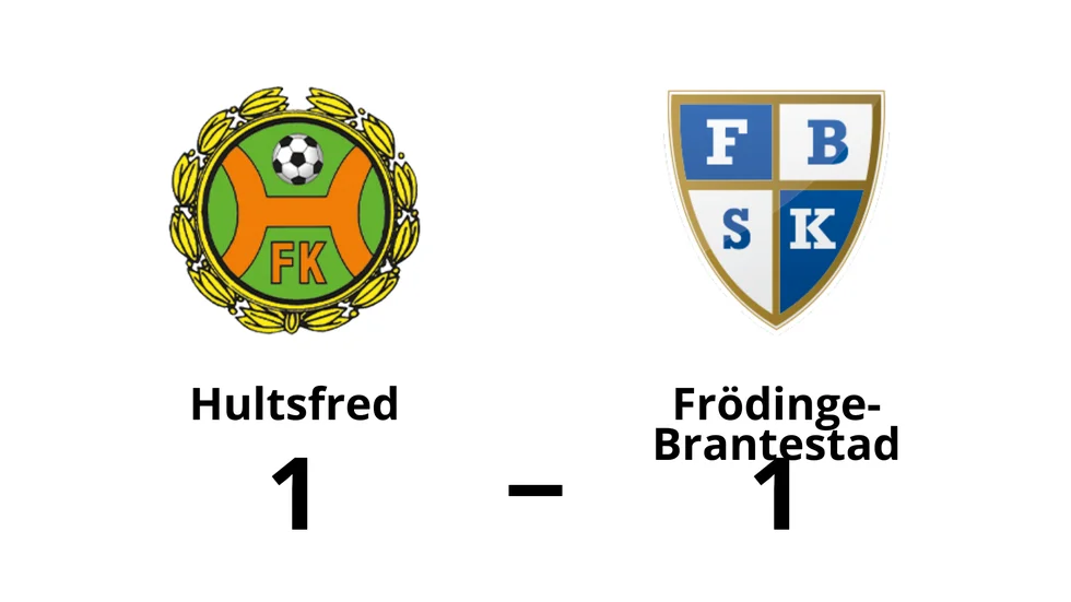 Hultsfreds FK spelade lika mot Frödinge-Brantestad