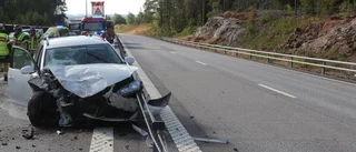 En till sjukhus efter trafikolycka