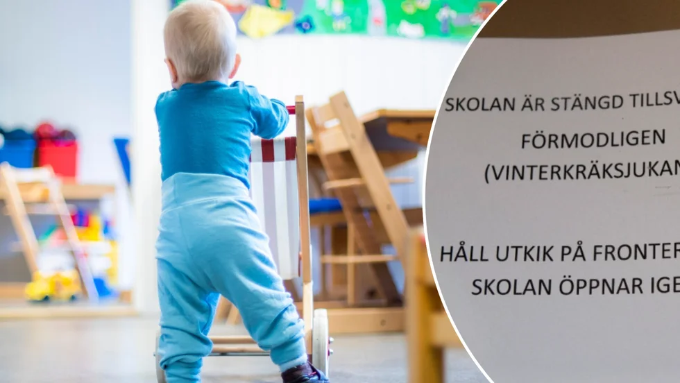 Nu är det säsong för vinterkräksjuka, något som märks på förskolorna i kommunen. Bilden är en genrebild.