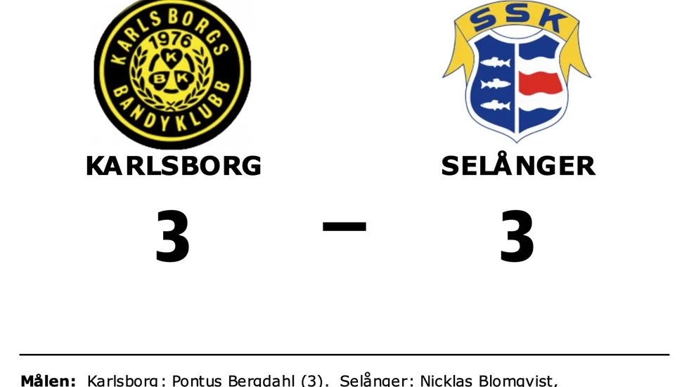 Karlsborgs BK spelade lika mot Selånger SK