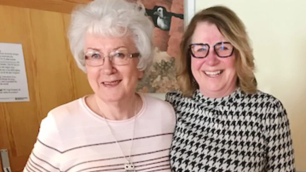 Kommunala Pensionärsrådets representant Aino Marklund + Ewa Larsson, Skellefteå kommun.