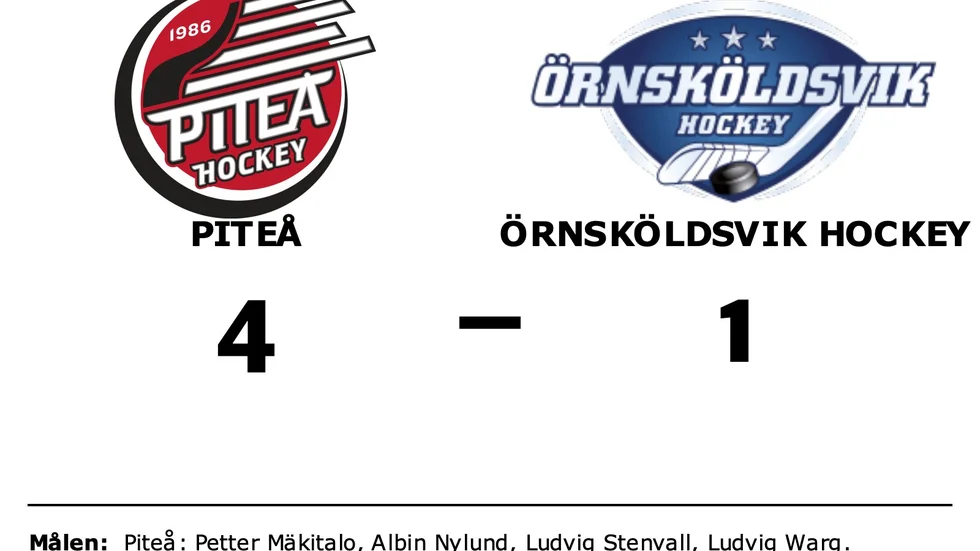 Piteå HC vann mot Örnsköldsvik Hockey