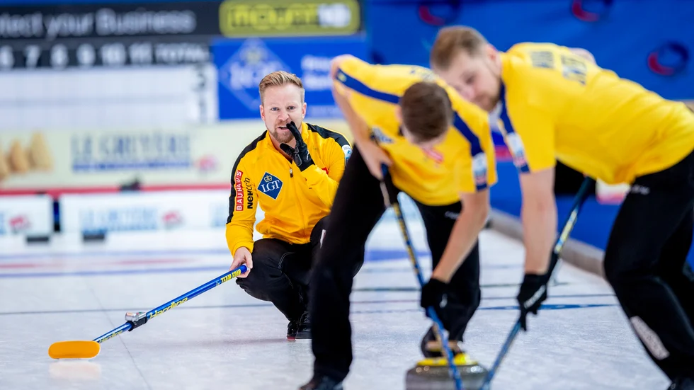 Lag Niklas Edin är regerande OS-silvermedaljörer från 2018. Arkivbild.