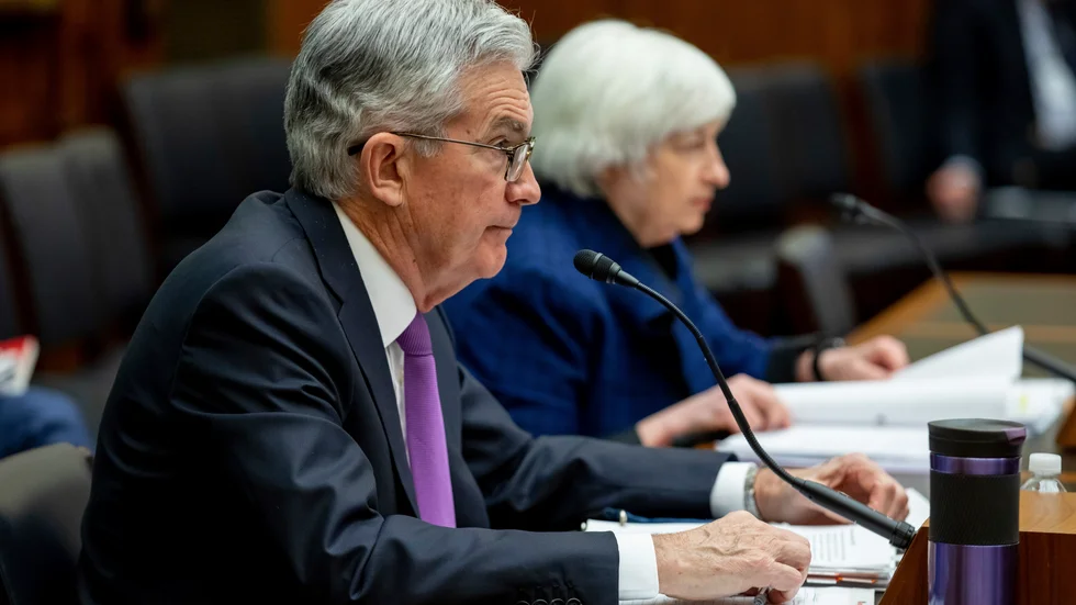Fed-chefen Jerome Powell frågades ut i kongressen. Arkivbild.