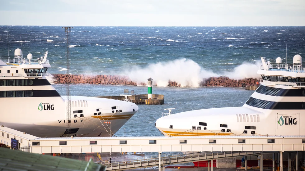 Destination Gotlands två senaste färjor drivs med flytande naturgas. Europa är starkt beroende av rysk gas, men färjorna får LNG från Norge.
