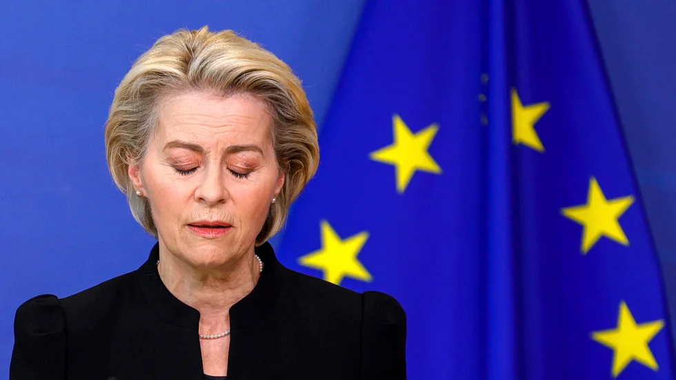 EU-kommissionens ordförande President Ursula von der Leyen. Bild från tidigare i januari.