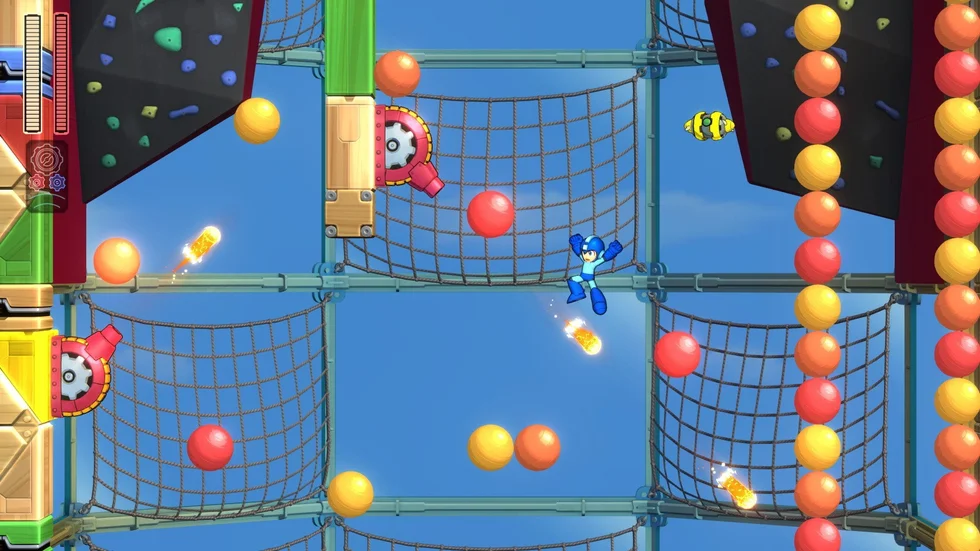 Mega Man som vi är vana att se honom, här från "Mega Man 11". Snart uppges han dock dyka upp som huvudperson i en film. Pressbild.