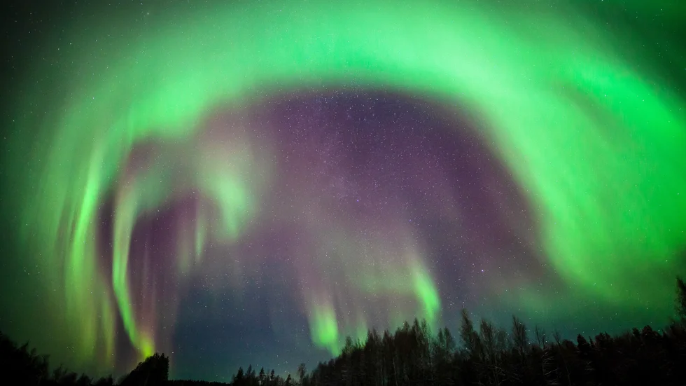 Anders Blomqvist fotograferade det fina norrskenet i Vittjärv, Boden den 30 november.