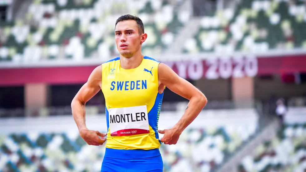 Thobias Montler hoppade över åtta meter två gånger i tyska Karlsruhe. Arkivbild.