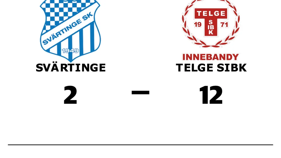 Svärtinge SK förlorade mot Telge SIBK U