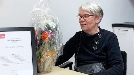 Marianne Liinanki utsågs till 2021 års cirkelledare i Pajala. 