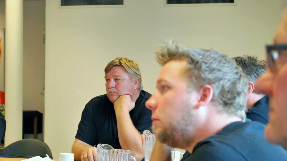 Frank Stuvland och hans kollegor från Fellesforbundet Helgeland är på besök i Skellefteå. Foto: Ulrika Andersson