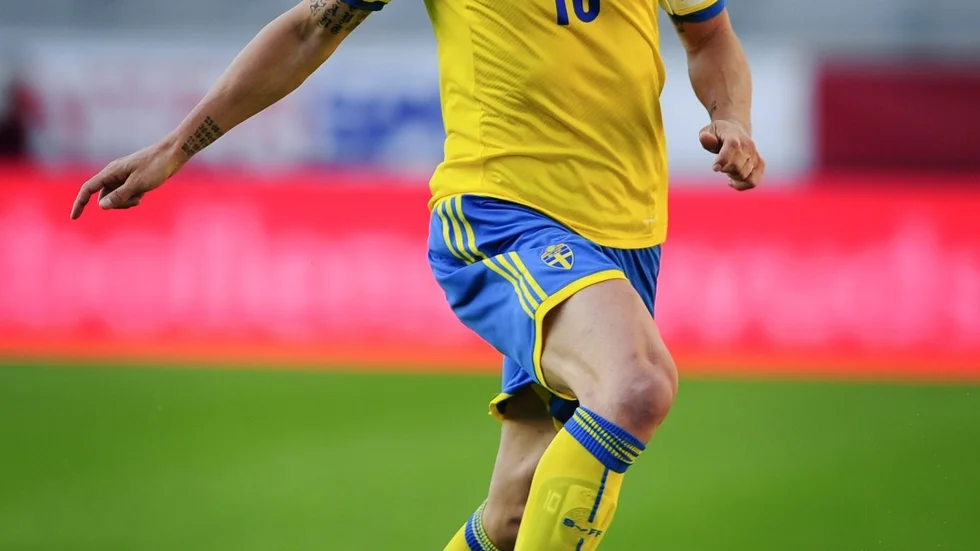 Zlatan under måndagens match mot Makedonien, som Sverige vann med 1-0. Foto: Scanpix