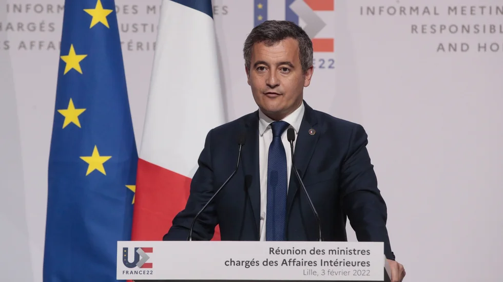 Frankrikes inrikesminister Gérald Darmanin. Arkivbild.
