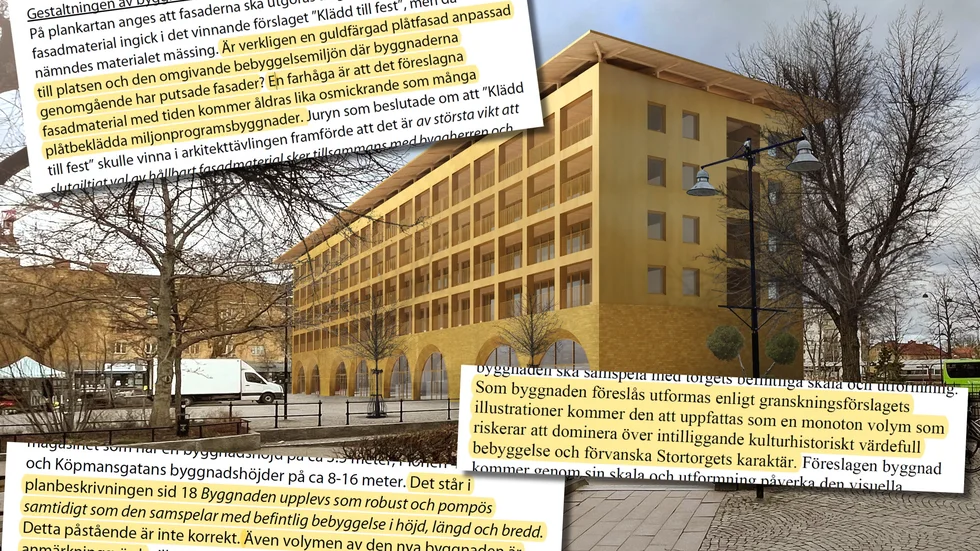 Synpunkterna på det planerade guldhuset är många. Länsstyrelsen och Sörmlands museum kritiserar många delar av förslaget i skarpa ordalag.