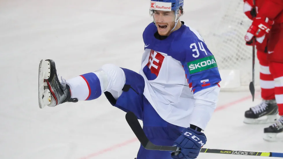 Peter Cehlarik gjorde 11 poäng (6+5) på VM ifjol. Nu riskerar Slovakiens anfallsstjärna, med ett förflutet i Luleå Hockey, missa OS i Peking. (Arkivbild)