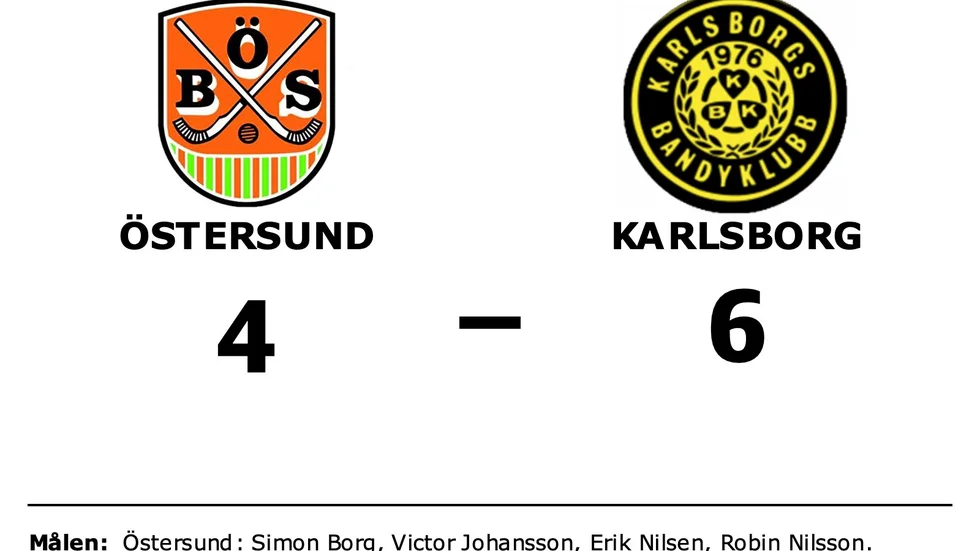 Östersunds BS förlorade mot Karlsborgs BK