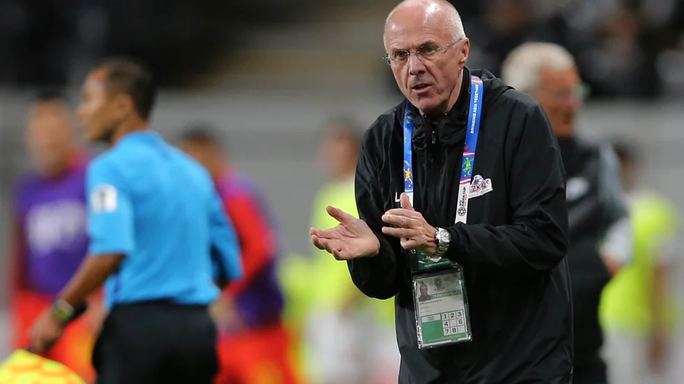 Sven-Göran Eriksson under sitt senaste tränaruppdrag, som förbundskapten för Filippinerna 2019.