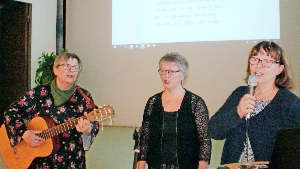 Gunnel Flinta , Britt-Ingrid Brännström och Ingalill Degerfeldt.       