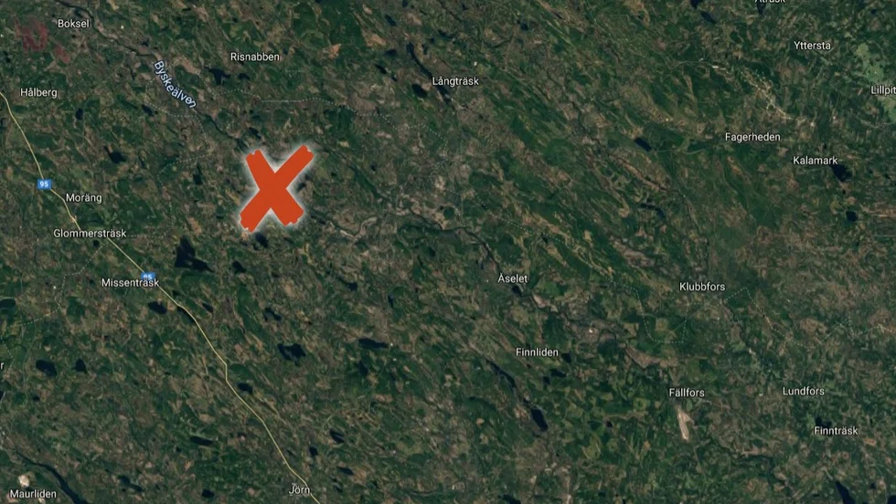 Enligt angivna koordinater ska händelsen utspela sig här.