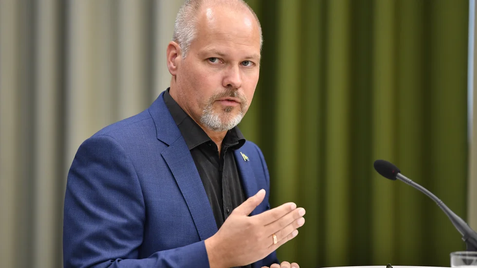 Justitie- och inrikesminister Morgan Johansson (S) utesluter inte att straffen höjs för korruption. Arkivbild.