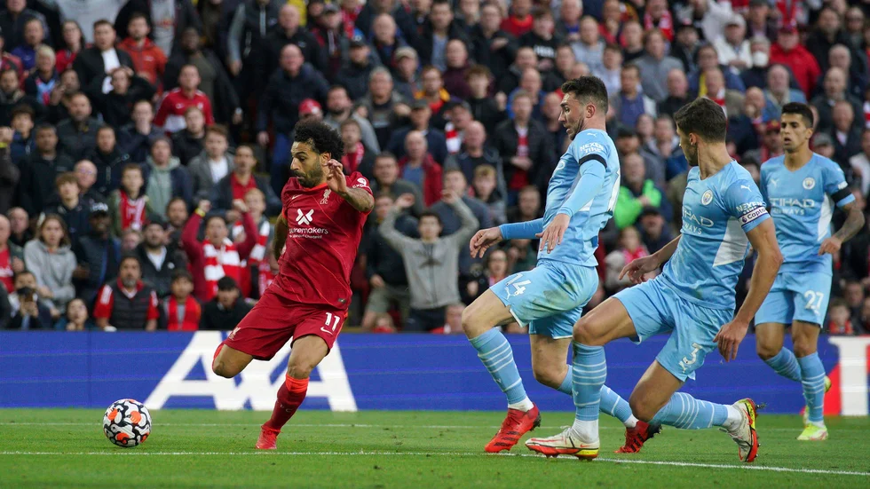Mohamed Salah sköt 2–1 för Liverpool.