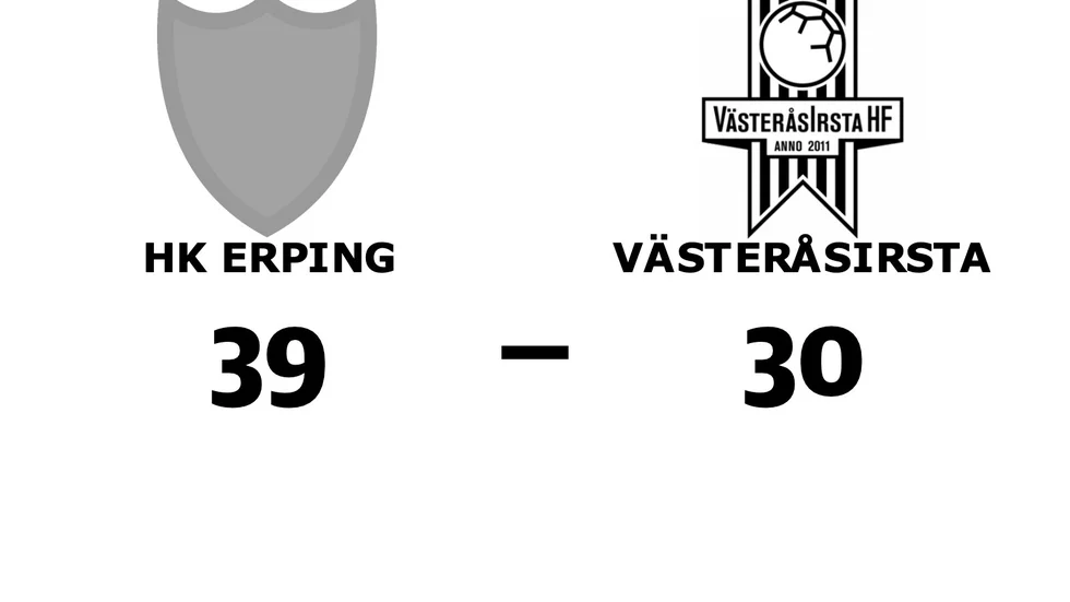 HK eRPing vann mot VästeråsIrsta HK