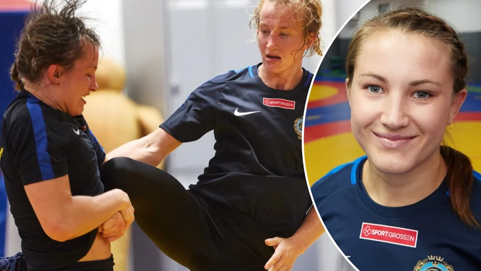 Johanna Mattsson har med sig lillasyster Sofia Mattsson som sparring och tränare under VM i Norge.
