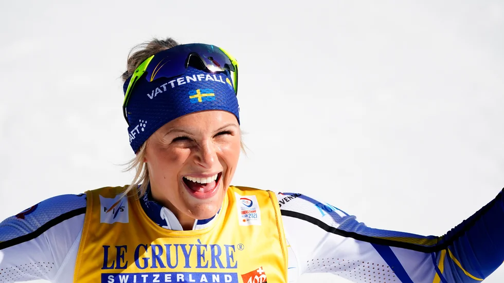 Frida Karlsson tävlar i rullskidlopp i Norge i veckan. Arkivbild.