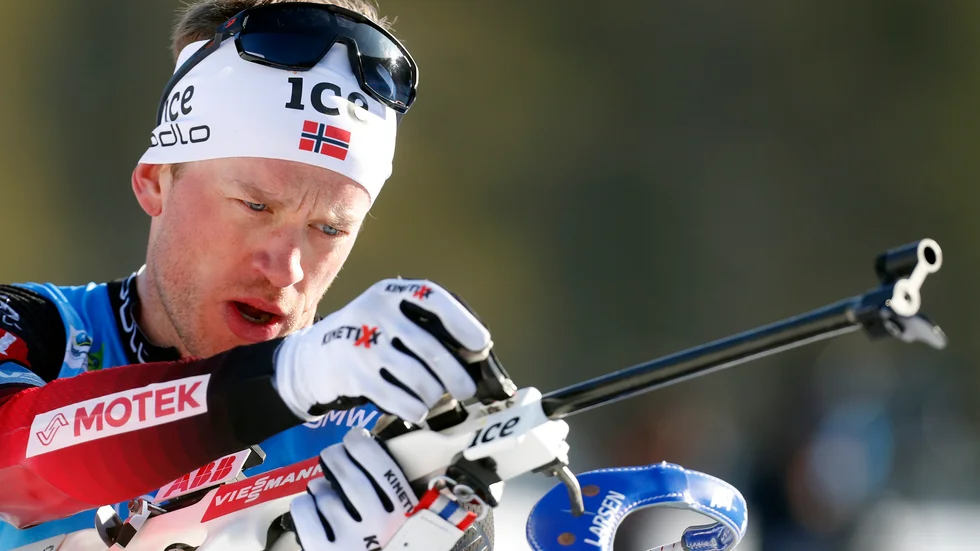 Tarjei Bø föll när bindningarna löstes ut. Arkivbild