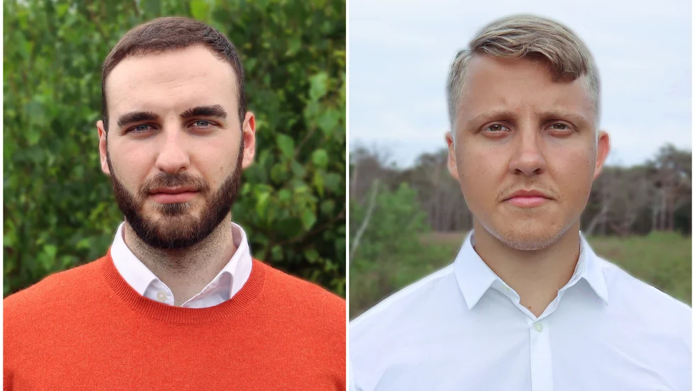 Christoffer Heimbrand och Hannes Snabb, Liberala Studenter.