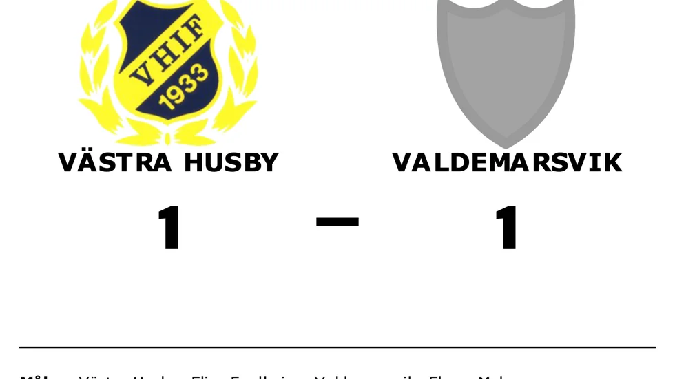 Västra Husby spelade lika mot Valdemarsvik