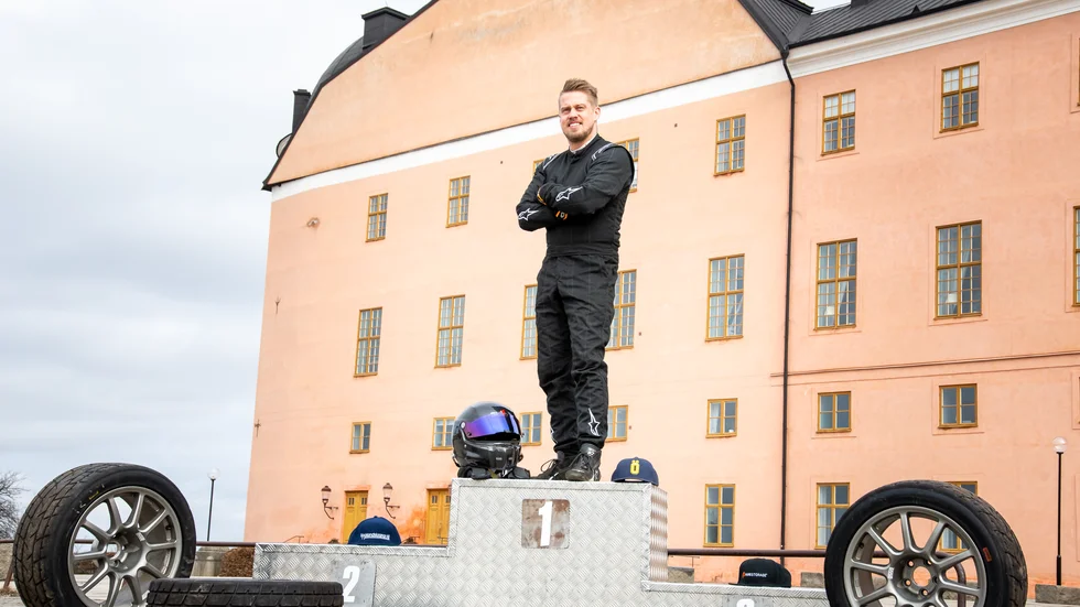 Mathias Jansson från Rasbo motorklubb blickar mot sommarens rallycross-SM.