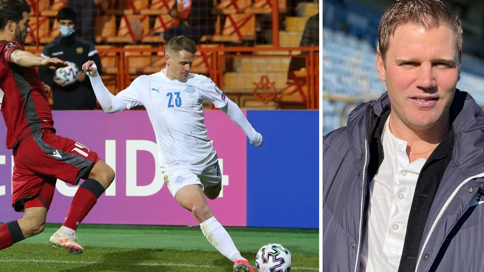 Patrik Jönsson (till höger) fick ett positivt besked från Ari Skúlason i sista stund innan deadline.