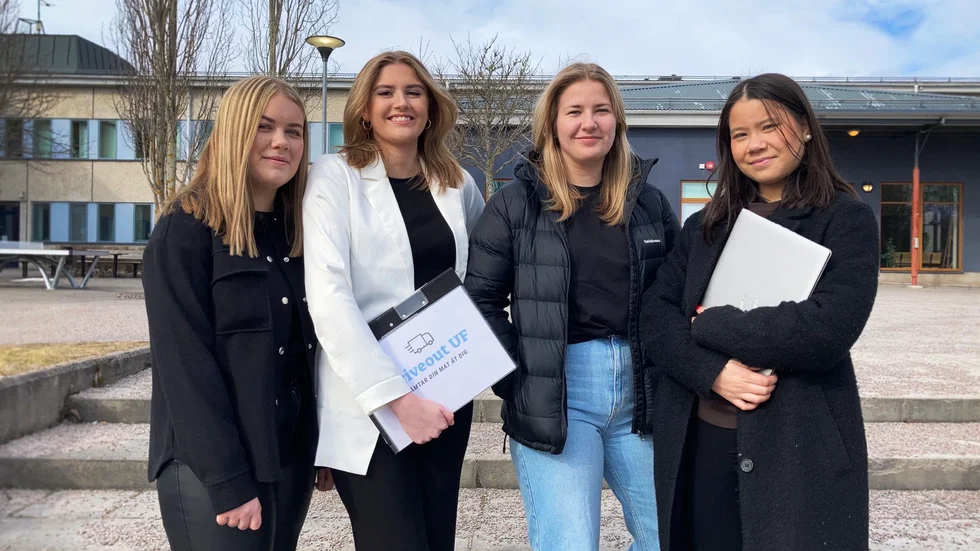 Från vänster: Nova Gunnarsson, Tilde Edin, Ebba Berglund och Sara Sjölén. 