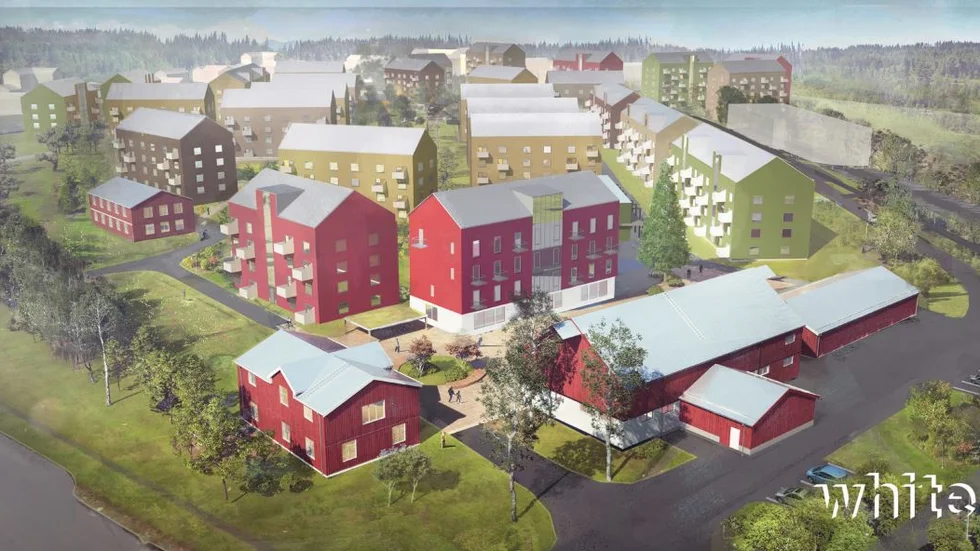 Här är en vision för Porsögårdarna, som White och Heimstaden skissat upp 2018. Nu finns ett avtal klart mellan kommunen och Heimstaden.