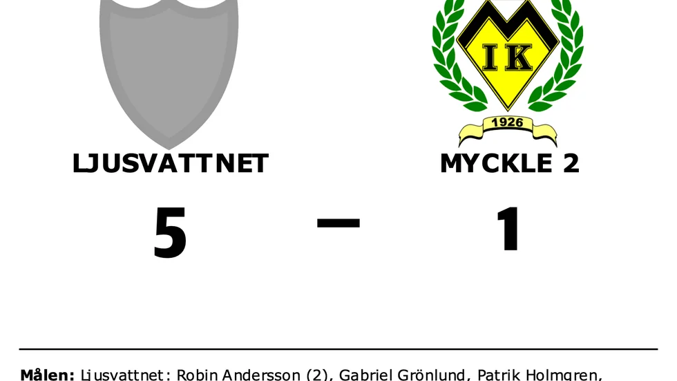 Ljusvattnet vann mot Myckle 2