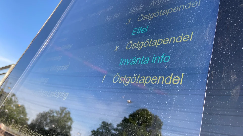 Tågförseningar efter signalfelet.